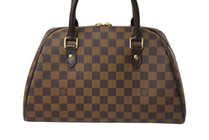 極美品 LOUIS VUITTON ルイヴィトン リベラMM ハンドバッグ N41434 ダミエ キャンバス レザー ゴールド金具 中古 65634