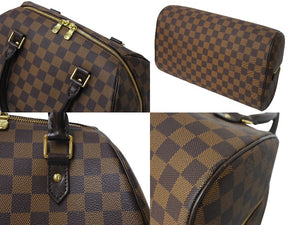 極美品 LOUIS VUITTON ルイヴィトン リベラMM ハンドバッグ N41434 ダミエ キャンバス レザー ゴールド金具 中古 65634