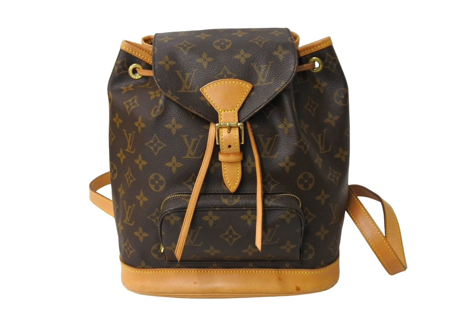 LOUIS VUITTON ルイヴィトン モンスリMM バックパック リュック M51136 モノグラム ブラウン ゴールド金具 良品 中古  65637 – Casanova Vintage