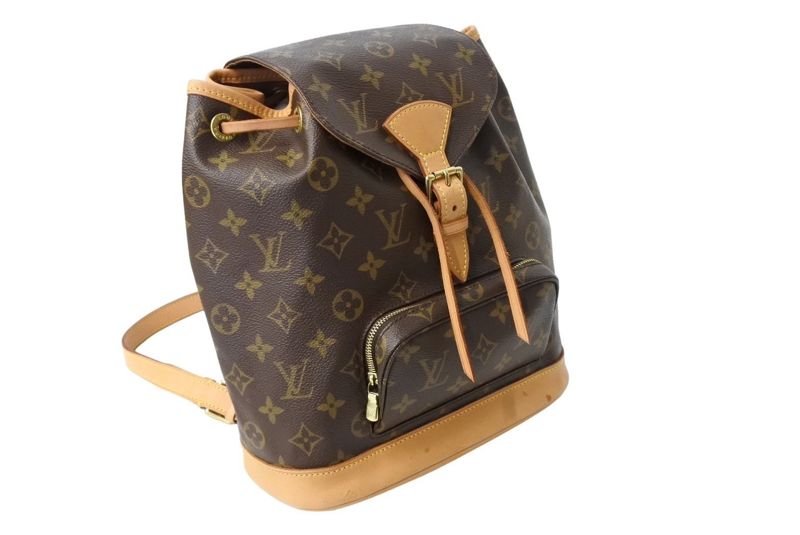 LOUIS VUITTON ルイヴィトン モンスリMM バックパック リュック M51136 モノグラム ブラウン ゴールド金具 良品 中古  65637 – Casanova Vintage