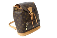 Load image into Gallery viewer, LOUIS VUITTON ルイヴィトン モンスリMM バックパック リュック M51136 モノグラム ブラウン ゴールド金具 良品 中古 65637