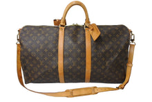 画像をギャラリービューアに読み込む, LouisVuitton ルイヴィトン キーポルバンドリエール55 2WAY ボストンバッグ ショルダーバッグ M41414 ブラウン 良品 中古 65638