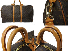 画像をギャラリービューアに読み込む, LouisVuitton ルイヴィトン キーポルバンドリエール55 2WAY ボストンバッグ ショルダーバッグ M41414 ブラウン 良品 中古 65638