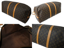 画像をギャラリービューアに読み込む, LouisVuitton ルイヴィトン キーポルバンドリエール55 2WAY ボストンバッグ ショルダーバッグ M41414 ブラウン 良品 中古 65638