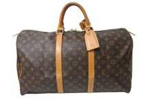 画像をギャラリービューアに読み込む, LOUIS VUITTON ルイヴィトン キーポル50 ボストンバッグ モノグラム M41426 ブラウン ゴールド金具 美品 中古 65639