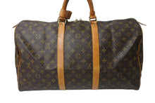 画像をギャラリービューアに読み込む, LOUIS VUITTON ルイヴィトン キーポル50 ボストンバッグ モノグラム M41426 ブラウン ゴールド金具 美品 中古 65639