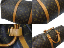 画像をギャラリービューアに読み込む, LOUIS VUITTON ルイヴィトン キーポル50 ボストンバッグ モノグラム M41426 ブラウン ゴールド金具 美品 中古 65639