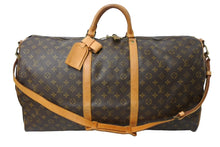 Load image into Gallery viewer, LOUIS VUITTON ルイヴィトン キーポルバンドリエール60 ボストンバッグ M41412 ゴールド金具 ブラウン 美品 中古 65640