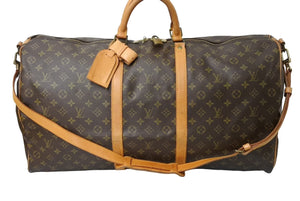 LOUIS VUITTON ルイヴィトン キーポルバンドリエール60 ボストンバッグ M41412 ゴールド金具 ブラウン 美品 中古 65640