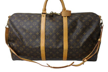 画像をギャラリービューアに読み込む, LOUIS VUITTON ルイヴィトン キーポル バンドリエール55 M41414 モノグラム PVC レザー ブラウン ゴールド金具 美品 中古 65641