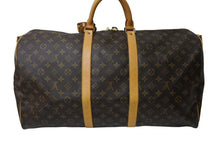 画像をギャラリービューアに読み込む, LOUIS VUITTON ルイヴィトン キーポル バンドリエール55 M41414 モノグラム PVC レザー ブラウン ゴールド金具 美品 中古 65641