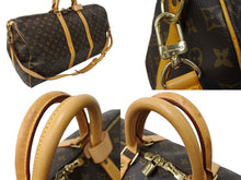 画像をギャラリービューアに読み込む, LOUIS VUITTON ルイヴィトン キーポル バンドリエール55 M41414 モノグラム PVC レザー ブラウン ゴールド金具 美品 中古 65641