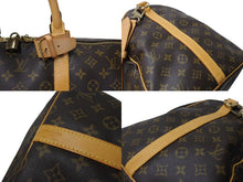 画像をギャラリービューアに読み込む, LOUIS VUITTON ルイヴィトン キーポル バンドリエール55 M41414 モノグラム PVC レザー ブラウン ゴールド金具 美品 中古 65641
