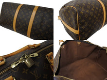 画像をギャラリービューアに読み込む, LOUIS VUITTON ルイヴィトン キーポル バンドリエール55 M41414 モノグラム PVC レザー ブラウン ゴールド金具 美品 中古 65641