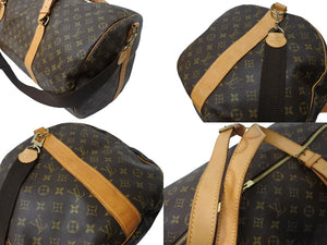 LOUIS VUITTON ルイヴィトン ボストンバッグ サックポロション 2WAY M41222 ゴールド金具 ブラウン 美品 中古 65644