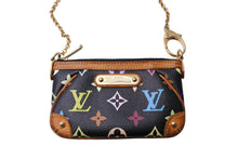 画像をギャラリービューアに読み込む, LouisVuitton ルイヴィトン ポシェット ミラPM アクセサリーポーチ M60099 AA0039 ブラック マルチカラー 美品 中古 65650