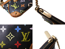 画像をギャラリービューアに読み込む, LouisVuitton ルイヴィトン ポシェット ミラPM アクセサリーポーチ M60099 AA0039 ブラック マルチカラー 美品 中古 65650