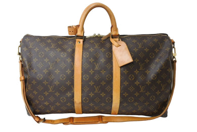 LOUIS VUITTON ルイヴィトン ボストンバッグ モノグラム キーポルバンドリエール55 M41414 ブラウン 良品 中古 65652