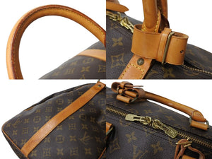 LOUIS VUITTON ルイヴィトン ボストンバッグ モノグラム キーポルバンドリエール55 M41414 ブラウン 良品 中古 65652