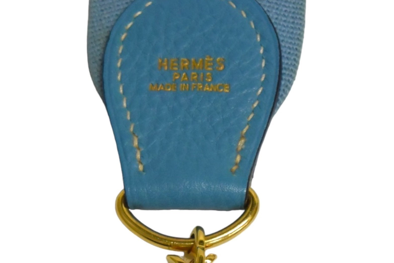 HERMES エルメスケリー用 ショルダーストラップ ブルージーン アマゾン型 ゴールド 良品 中古 65662 – Casanova Vintage