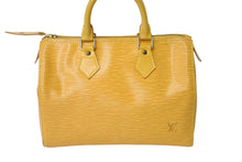 画像をギャラリービューアに読み込む, Louis Vuitton ルイヴィトン スピーディ25 ボストンバッグ M43019 エピレザー イエロー ゴールド金具 良品 中古 65672