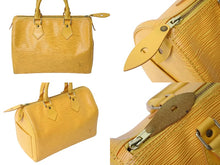 画像をギャラリービューアに読み込む, Louis Vuitton ルイヴィトン スピーディ25 ボストンバッグ M43019 エピレザー イエロー ゴールド金具 良品 中古 65672