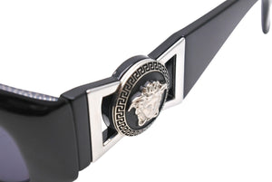Gianni Versace ジャンニ・ヴェルサーチ サングラス MOD.424/S メデューサ ブラック シルバー 金具 美品 中古 65675
