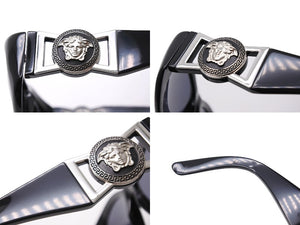 Gianni Versace ジャンニ・ヴェルサーチ サングラス MOD.424/S メデューサ ブラック シルバー 金具 美品 中古 65675