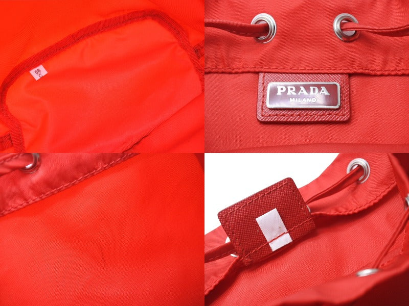 PRADA プラダ ナイロン 巾着 ポーチ レッド 赤 テスート レザートライアングルロゴ 1N0881 小物入れ 良品 中古 65678 –  Casanova Vintage