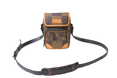 LOUIS VUITTON ルイヴィトン ショルダーバッグ アマゾン スリングバッグ NIGO ダミエジャイアント N40357 ブラウン 美品 中古 65683