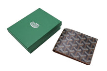 Load image into Gallery viewer, 未使用品 GOYARD ゴヤール ヴィクトワール ウォレット 二つ折り財布 VICTO8PMLTY01CL03X ブラック ブラウン PVC 中古 65687