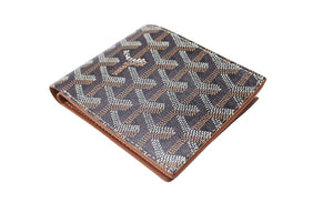 未使用品 GOYARD ゴヤール ヴィクトワール ウォレット 二つ折り財布 VICTO8PMLTY01CL03X ブラック ブラウン PVC 中古 65687