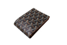 Load image into Gallery viewer, 未使用品 GOYARD ゴヤール ヴィクトワール ウォレット 二つ折り財布 VICTO8PMLTY01CL03X ブラック ブラウン PVC 中古 65687