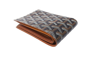 未使用品 GOYARD ゴヤール ヴィクトワール ウォレット 二つ折り財布 VICTO8PMLTY01CL03X ブラック ブラウン PVC 中古 65687