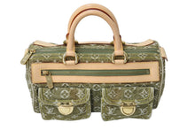 Load image into Gallery viewer, LOUIS VUITTON ルイヴィトン ネオ スピーディ ハンドバッグ M95215 モノグラムデニム カーキ ゴールド金具 美品 中古 65692