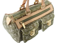 Load image into Gallery viewer, LOUIS VUITTON ルイヴィトン ネオ スピーディ ハンドバッグ M95215 モノグラムデニム カーキ ゴールド金具 美品 中古 65692