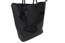 Load image into Gallery viewer, 新品同様 LOUIS VUITTON ルイヴィトン コムデギャルソン 川久保玲 トートバッグ M58661 ウィズホールズMM モノグラムアンプラント ブラック 中古 65693