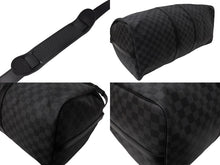 画像をギャラリービューアに読み込む, 新品同様 LOUIS VUITTON ルイヴィトン キーポル バンドリエール55 ボストンバッグ N41413 ダミエグラフィット ブラック 中古 65699