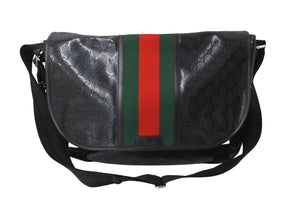 GUCCI グッチ シェリーライン ショルダーバッグ 269376 204990 GGインプリメ ブラック レッド グリーン 美品 中古 65700