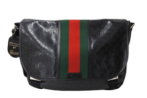 GUCCI グッチ シェリーライン ショルダーバッグ 269376 204990 GGインプリメ ブラック レッド グリーン 美品 中古 65700