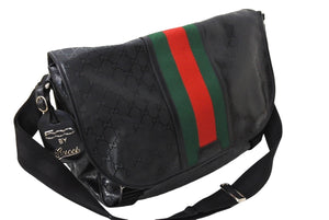 GUCCI グッチ シェリーライン ショルダーバッグ 269376 204990 GGインプリメ ブラック レッド グリーン 美品 中古 65700