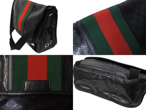 GUCCI グッチ シェリーライン ショルダーバッグ 269376 204990 GGインプリメ ブラック レッド グリーン 美品 中古 65700