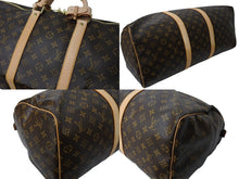 画像をギャラリービューアに読み込む, LOUIS VUITTON ルイヴィトン キーポル50 ボストンバッグ M41426 K・Tイニシャル入 モノグラム キャンバス ブラウン 美品 中古 65705