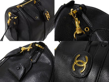 画像をギャラリービューアに読み込む, 極美品 CHANEL シャネル ハンドバッグ ショルダーバッグ 2WAY 2番台 キャビアスキン ココマーク ブラック キャビアスキン 中古 65707
