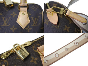 極美品 LOUIS VUITTON ルイヴィトン ハンドバッグ M46234 スピーディバンドリエール 20 ブラウン モノグラム 中古 65712