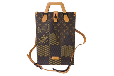 極美品 LOUIS VUITTON ルイヴィトン × NIGO ニゴ― ダミエ ジャイアント モノグラム 2WAY トートバッグ N40355 中古 65715