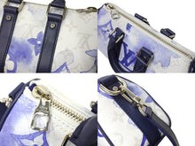 画像をギャラリービューアに読み込む, 極美品 LOUIS VUITTON ルイヴィトン キーポルXS 2WAY ショルダーバッグ モノグラムウォーターカラー ネイビー ホワイト M45761 中古 65721