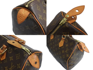 LOUIS VUITTON ルイヴィトン スピーディ30 ハンドバッグ 旧型 M41526 モノグラム PVC レザー ゴールド金具 美品 中古 65722