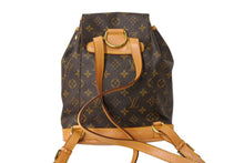 Load image into Gallery viewer, LOUIS VUITTON ルイヴィトン モンスリMM バックパック リュック M51136 モノグラム ブラウン ゴールド金具 美品 中古 65723