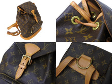 Load image into Gallery viewer, LOUIS VUITTON ルイヴィトン モンスリMM バックパック リュック M51136 モノグラム ブラウン ゴールド金具 美品 中古 65723